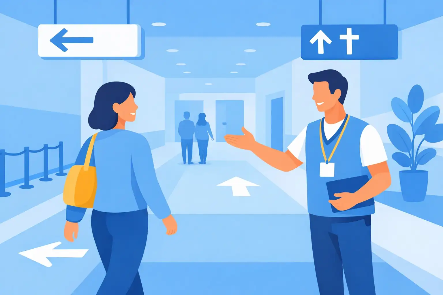 recepção da igreja